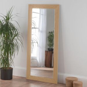 Yearn Mirrors Oak Effect Framed wall mirror 169.5x78cm in Natural Size: 169.5x78 cm Natural 169.5x78 cm Yearn Mirrors Oak Effect Framed wall mirror 169.5x78cm in Natural Size: 169.5x78 cm Natural 169.5x78 cm