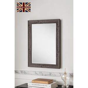 Yearn Mirrors Rustic Grey Wood Effect Scooped Framed Mirror 91.5x66cm in Pale Green Size: 91.5x66 cm Pale Green 91.5x66 cm Yearn Mirrors Rustic Grey Wood Effect Scooped Framed Mirror 91.5x66cm in Pale Green Size: 91.5x66 cm Pale Green 91.5x66 cm