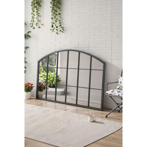 Living and Home Modern Black Metal Arched Grid Decor Window Mirror, 110cm W x 70cm H Size: 110 cm W x 70 cm H Black 110 cm W x 70 cm H Living and Home Modern Black Metal Arched Grid Decor Window Mirror, 110cm W x 70cm H Size: 110 cm W x 70 cm H Black 110 cm W x 70 cm H