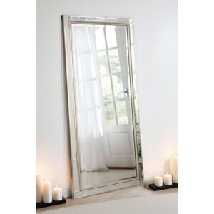 Yearn Mirrors Champagne framed bevelled full length mirror 166.5x75cm in Silver Size: 166.5x75 cm Silver 166.5x75 cm Yearn Mirrors Champagne framed bevelled full length mirror 166.5x75cm in Silver Size: 166.5x75 cm Silver 166.5x75 cm