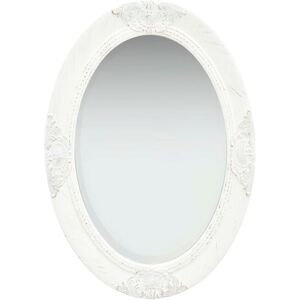 Berkfield Home Wall Mirror Baroque Style 50x70 cm White White 50x70 cm Berkfield Home Wall Mirror Baroque Style 50x70 cm White White 50x70 cm