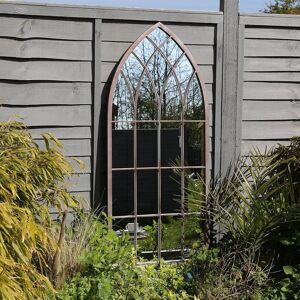 Charles Bentley Decorative Large Outdoor Arch Mirror - Grey Grey Charles Bentley Decorative Large Outdoor Arch Mirror - Grey Grey