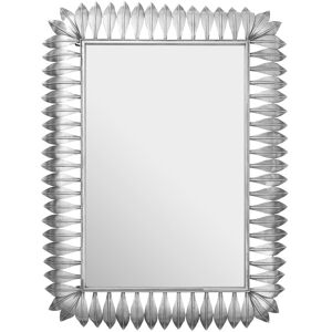 Orsina Merlin Leaf Frame Wall Mirror in Silver Silver Orsina Merlin Leaf Frame Wall Mirror in Silver Silver