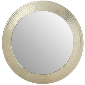 Orsina Templar Pewter Finish Wall Mirror in Silver Silver Orsina Templar Pewter Finish Wall Mirror in Silver Silver