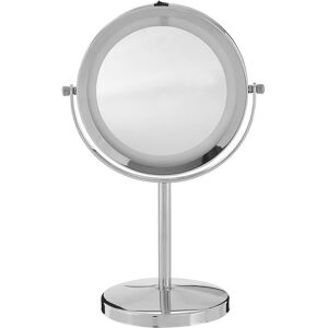 Orsina Stunning LED Backlit Table Mirror With Sling Stand, Chrome Mirror For Shaving, Dressing Table, Vanity Mirror in Silver Silver Orsina Stunning LED Backlit Table Mirror With Sling Stand, Chrome Mirror For Shaving, Dressing Table, Vanity Mirror in Silver Silver