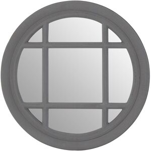 Orsina Hawthorne Flat Wood Round Grey Wall Mirror Grey Orsina Hawthorne Flat Wood Round Grey Wall Mirror Grey