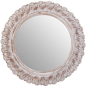 Orsina Plume Antique Small Acanthus Leaf Wall Mirror in Grey Grey Orsina Plume Antique Small Acanthus Leaf Wall Mirror in Grey Grey