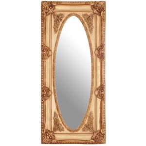 Orsina Functional Champagne Finish Oval Border Wall Mirror, Timeless Mirror For Livingroom, Elegant Modern Mirror in Gold Gold Orsina Functional Champagne Finish Oval Border Wall Mirror, Timeless Mirror For Livingroom, Elegant Modern Mirror in Gold Gold