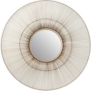 Orsina Templar Wire Wall Mirror in Gold Gold Orsina Templar Wire Wall Mirror in Gold Gold