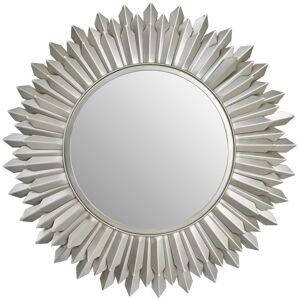 Orsina Templar Sunburst Wall Mirror in Silver Silver Orsina Templar Sunburst Wall Mirror in Silver Silver