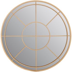 Orsina Gold Finish Round Wall Mirror, Contemporary Decorative Mirror With Luxe Wire Frame, Metal Accent Mirror Gold Orsina Gold Finish Round Wall Mirror, Contemporary Decorative Mirror With Luxe Wire Frame, Metal Accent Mirror Gold