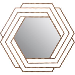 Orsina Antique Gold Hexagon Wall Mirror, Textured Iron Frame Decorative Accent, Contemporary Gold Wall Mirror Gold Orsina Antique Gold Hexagon Wall Mirror, Textured Iron Frame Decorative Accent, Contemporary Gold Wall Mirror Gold