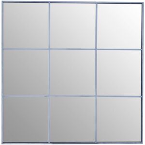 Orsina Oriel Grid Wall Mirror in Silver Silver Orsina Oriel Grid Wall Mirror in Silver Silver