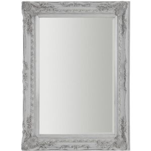 Orsina Baroque Design Wall Mirror With Polyresin Frame, Distressed Silver Accent Piece, Scrollwork Mounted Mirror Silver Orsina Baroque Design Wall Mirror With Polyresin Frame, Distressed Silver Accent Piece, Scrollwork Mounted Mirror Silver