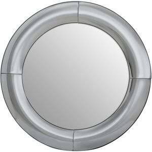 Orsina Silver Round Wall Mirror, Art Deco Style Decorative Mirror For Living Room, Hallway, Silver Frame Wall Mirror Silver Orsina Silver Round Wall Mirror, Art Deco Style Decorative Mirror For Living Room, Hallway, Silver Frame Wall Mirror Silver