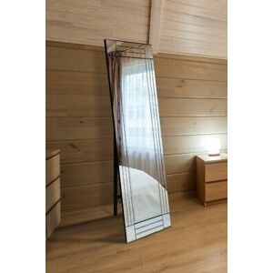 MirrorOutlet All Glass Modern Cheval Triple-Bevel Free Standing Mirror 170 x 58 CM in Silver Size: 1 Pack Silver 1 Pack MirrorOutlet All Glass Modern Cheval Triple-Bevel Free Standing Mirror 170 x 58 CM in Silver Size: 1 Pack Silver 1 Pack