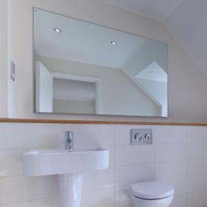 MirrorOutlet Circuitt 4mm Sheet Mirror Glass Polished Edges 4 Holes 120 x 80cm in Silver Size: 1 Pack Silver 1 Pack MirrorOutlet Circuitt 4mm Sheet Mirror Glass Polished Edges 4 Holes 120 x 80cm in Silver Size: 1 Pack Silver 1 Pack