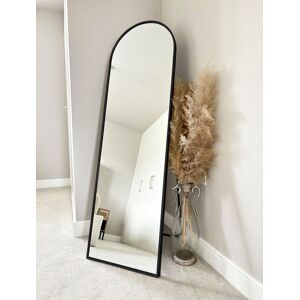 Downton Interiors Stunning Black Arched Metal Frame Wall or Floor Standing Dressing Mirror 145cm x 45cm - Soho Collection Size: XL Black XL Downton Interiors Stunning Black Arched Metal Frame Wall or Floor Standing Dressing Mirror 145cm x 45cm - Soho Collection Size: XL Black XL