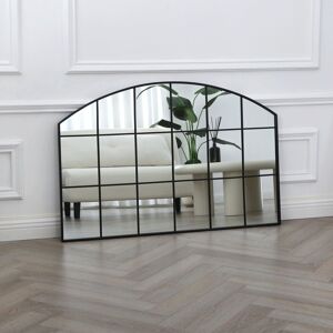 Home Garden Direct Aion - Industrial Arch Wall Mirror with Black Frame - 120x80cm Size: 120x80 cm Black 120x80 cm Home Garden Direct Aion - Industrial Arch Wall Mirror with Black Frame - 120x80cm Size: 120x80 cm Black 120x80 cm