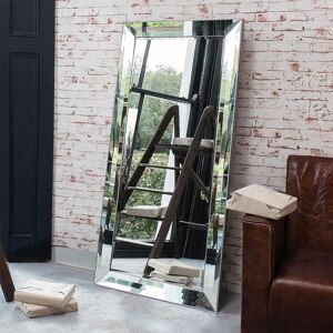 Agenzia 14 Large Glass Frame Modern Venetian Bevelled Leaner Mirror 165 x 78.5cm in Silver Size: 165 x 78.5 cm Silver 165 x 78.5 cm Agenzia 14 Large Glass Frame Modern Venetian Bevelled Leaner Mirror 165 x 78.5cm in Silver Size: 165 x 78.5 cm Silver 165 x 78.5 cm