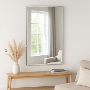 Agenzia 14 Single Bevelled Venetian Wall Mirror 120 x 80cm in Silver Size: 120 x 80 cm Silver 120 x 80 cm Agenzia 14 Single Bevelled Venetian Wall Mirror 120 x 80cm in Silver Size: 120 x 80 cm Silver 120 x 80 cm