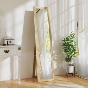 HOMCOM 37 x 157 cm Full Length Mirror with Frame for Bedroom, Natural Natural 37 x 157 cm HOMCOM 37 x 157 cm Full Length Mirror with Frame for Bedroom, Natural Natural 37 x 157 cm