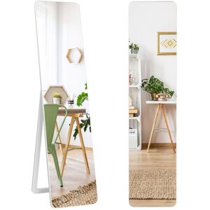 Costway Full Length Dressing Mirror Full Body Mirror Freestanding Wall Mounted in White White Costway Full Length Dressing Mirror Full Body Mirror Freestanding Wall Mounted in White White