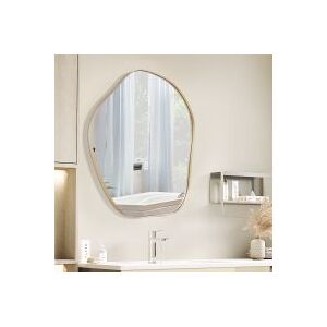 Costway Irregular Wall Mirror Asymmetrical Mirror Decorative Vanity Mirror in Gold Gold Costway Irregular Wall Mirror Asymmetrical Mirror Decorative Vanity Mirror in Gold Gold