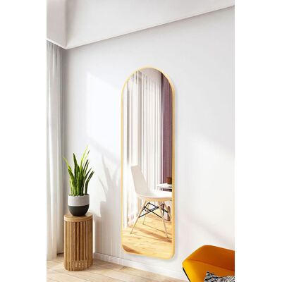 Living and Home 40cm W x 120cm H Gold Arch Wall-Mounted Full Length Mirror Size: 40 cm W x 120 cm H Gold 40 cm W x 120 cm H Living and Home 40cm W x 120cm H Gold Arch Wall-Mounted Full Length Mirror Size: 40 cm W x 120 cm H Gold 40 cm W x 120 cm H