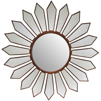 Orsina Luxe Antique Gold Petal Wall Mirror, Boutique-Inspired Decorative Mirror, Unique Gold Finish Accent Mirror Gold Orsina Luxe Antique Gold Petal Wall Mirror, Boutique-Inspired Decorative Mirror, Unique Gold Finish Accent Mirror Gold