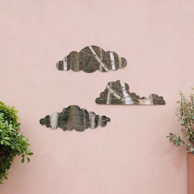 Primrose Wall Mounted Cloud Silhouette Acrylic Decorative Frameless Mirror Wall Art Set of 3 in Silver Size: 3 Pack Silver 3 Pack Primrose Wall Mounted Cloud Silhouette Acrylic Decorative Frameless Mirror Wall Art Set of 3 in Silver Size: 3 Pack Silver 3 Pack