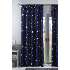 Dreamscene Pair of Galaxy Star Pencil Pleat Blackout Curtains