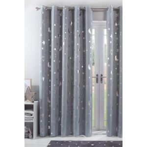 Dreamscene Pair of Star Ready Made Eyelet Blackout Curtains