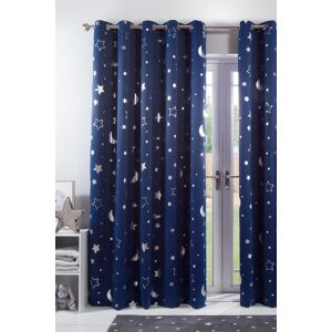 Dreamscene Pair of Star Ready Made Eyelet Blackout Curtains