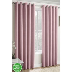 Enhanced Living Pair of Eyelet Thermal Noise reducing Dim Out Curtains