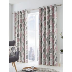 Fusion 'Lennox' Modern Geo Print Eyelet Curtains