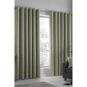 Fusion 'Strata' Triple-Woven Fully Lined Dimout Eyelet Curtains