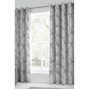 Fusion 'Matteo' 100% Cotton Light Filtering Pair of Eyelet Curtains