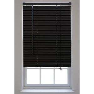 Furnished Black PVC 25mm Slat Venetian Blinds - Trimmable Window Blinds for Home & Office Size: 120 cm width x 150 cm drop Black 120 cm width x 150 cm drop Furnished Black PVC 25mm Slat Venetian Blinds - Trimmable Window Blinds for Home & Office Size: 120 cm width x 150 cm drop Black 120 cm width x 150 cm drop