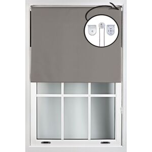 Furnished Dark Grey Blackout Roller Blinds with Metal Fittings - Trimmable Window Shade Size: 80 cm width x 165 cm drop Dark Grey 80 cm width x 165 cm drop Furnished Dark Grey Blackout Roller Blinds with Metal Fittings - Trimmable Window Shade Size: 80 cm width x 165 cm drop Dark Grey 80 cm width x 165 cm drop