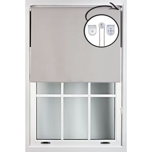 Furnished Grey Blackout Roller Blinds with Metal Fittings - Trimmable Window Shade Size: 135 cm width x 165 cm drop Grey 135 cm width x 165 cm drop Furnished Grey Blackout Roller Blinds with Metal Fittings - Trimmable Window Shade Size: 135 cm width x 165 cm drop Grey 135 cm width x 165 cm drop