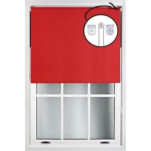Furnished Red Blackout Roller Blinds with Metal Fittings - Trimmable Window Shade Size: 180 cm width x 210 cm drop Red 180 cm width x 210 cm drop Furnished Red Blackout Roller Blinds with Metal Fittings - Trimmable Window Shade Size: 180 cm width x 210 cm drop Red 180 cm width x 210 cm drop