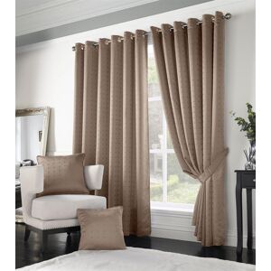 Luxury Living Adi Lined Ring Top Eyelet Curtains in Beige Size: 168 cm width x 183 cm drop Beige 168 cm width x 183 cm drop Luxury Living Adi Lined Ring Top Eyelet Curtains in Beige Size: 168 cm width x 183 cm drop Beige 168 cm width x 183 cm drop