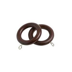 New Edge Blinds Pack of 100 Wooden Curtain Pole Ring Hooks with Eyes in Brown Brown New Edge Blinds Pack of 100 Wooden Curtain Pole Ring Hooks with Eyes in Brown Brown