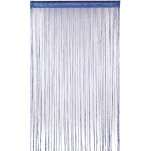Neel Blue Glitter String Curtain Panel, Polyester Spaghetti Tassel, 200cm x 100cm in Royal Size: 100 cm width x 200 cm drop Royal 100 cm width x 200 cm drop Neel Blue Glitter String Curtain Panel, Polyester Spaghetti Tassel, 200cm x 100cm in Royal Size: 100 cm width x 200 cm drop Royal 100 cm width x 200 cm drop