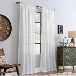 Living and Home 2 Panels White Rod Pocket Voile Panel Sheer Curtains for Bedroom Living Room, 183cm L x 117cm W Size: 183 cm L x 117 cm W White 183 cm L x 117 cm W Living and Home 2 Panels White Rod Pocket Voile Panel Sheer Curtains for Bedroom Living Room, 183cm L x 117cm W Size: 183 cm L x 117 cm W White 183 cm L x 117 cm W