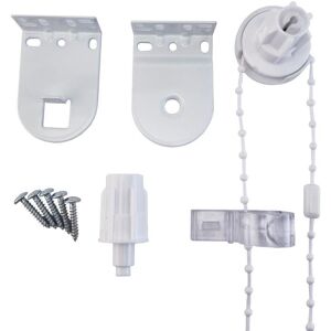 Furnished Roller Blind Repair Kit - All Metal with Plastic Chain 25mm in White White Furnished Roller Blind Repair Kit - All Metal with Plastic Chain 25mm in White White