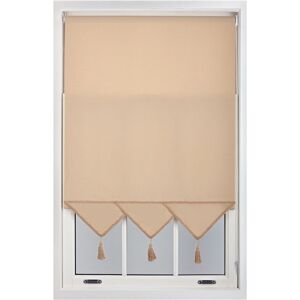 Furnished Triangle Peak Window Roller Blind With Metal Fittings in Beige Size: 230 cm width x 165 cm drop Beige 230 cm width x 165 cm drop Furnished Triangle Peak Window Roller Blind With Metal Fittings in Beige Size: 230 cm width x 165 cm drop Beige 230 cm width x 165 cm drop