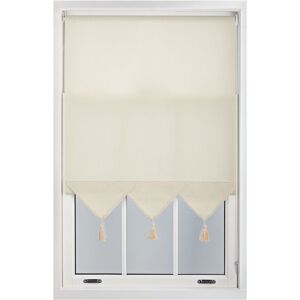 Furnished Triangle Peak Window Roller Blind With Metal Fittings in Cream Size: 210 cm width x 165 cm drop Cream 210 cm width x 165 cm drop Furnished Triangle Peak Window Roller Blind With Metal Fittings in Cream Size: 210 cm width x 165 cm drop Cream 210 cm width x 165 cm drop