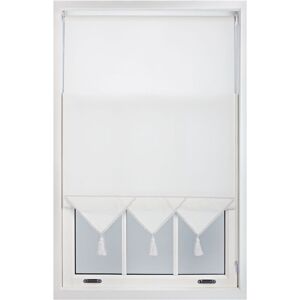 Furnished Triangle Peak Window Roller Blind With Metal Fittings in White Size: 235 cm width x 165 cm drop White 235 cm width x 165 cm drop Furnished Triangle Peak Window Roller Blind With Metal Fittings in White Size: 235 cm width x 165 cm drop White 235 cm width x 165 cm drop